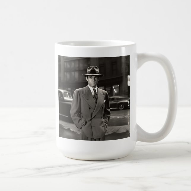 Film Noir Gumshoe detektiv Coffee Mugg 15oz (Höger)