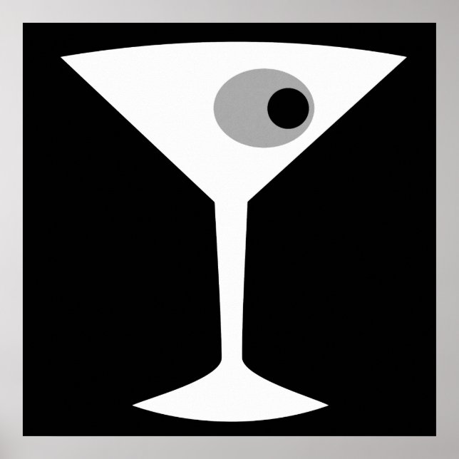 Film Noir Martini Glass Poster (Framsidan)