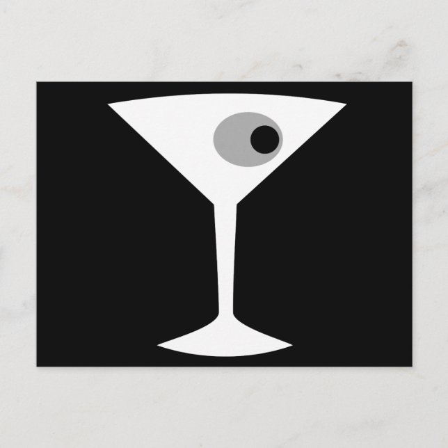 Film Noir Martini Glass vykort (Framsida)