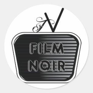 Film Noir Runt Klistermärke