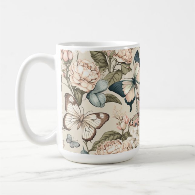 Film och blommor kaffemugg (Vänster)