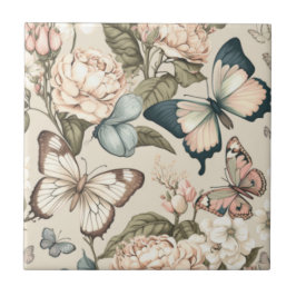 Film och blommor kakelplatta