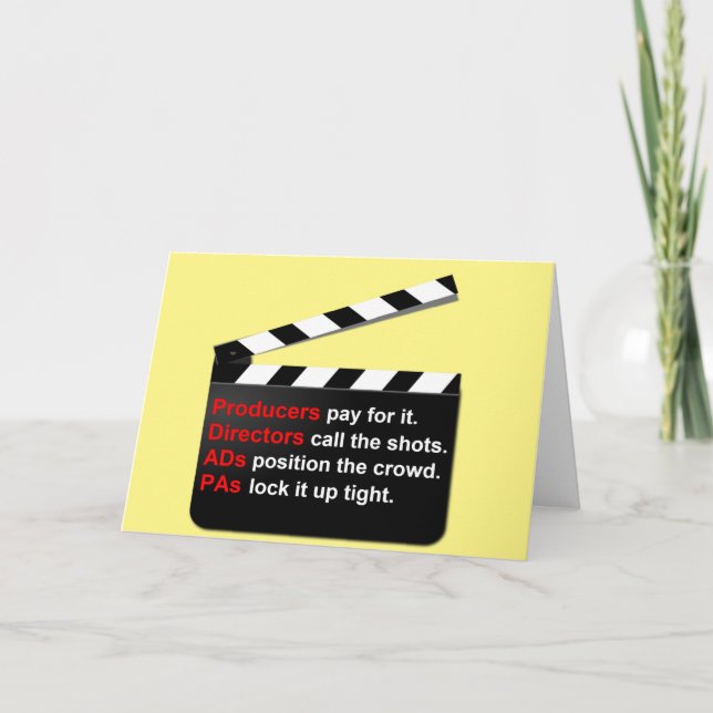 Film- och filmbesättningen på flyget för nya idéer kort (Framsida)