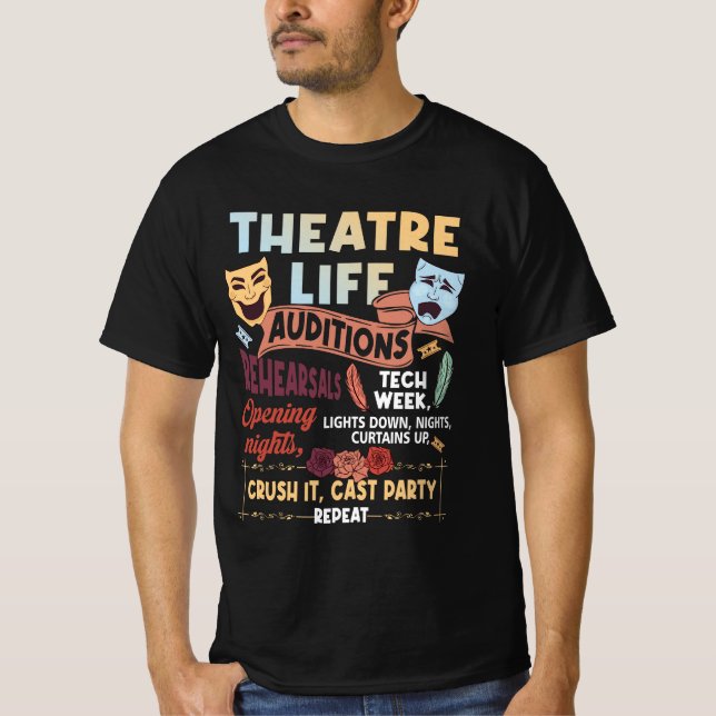 Film och teater för musikteaterlivets utlysningar t shirt (Framsida)