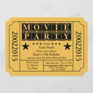 Film Party Inbjudningar