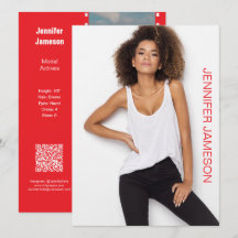 Film Photo Actor Model Promo Flip Card | QR Code