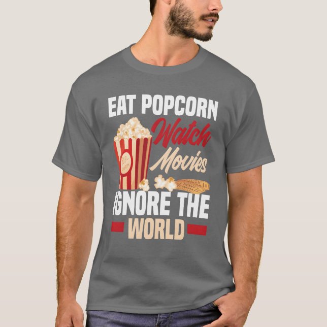 Film Popcorn Cinema-vänner T Shirt (Framsida)