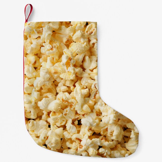 Film Popcorn Fullt Background. Liten Julstrumpa (Framsidan)