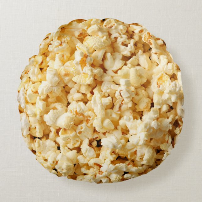 Film Popcorn Fullt Background. Rund Kudde (Framsidan)