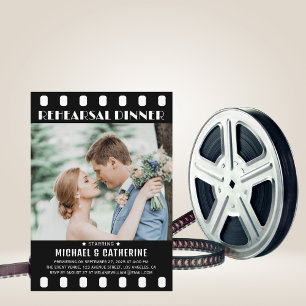 Film Poster filmstrippa, svart och vit Bröllop Inbjudningar