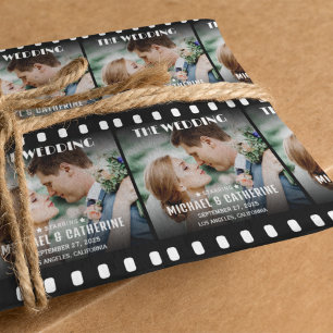 Film Poster filmstrippa, svart och vit Bröllop Presentpapper
