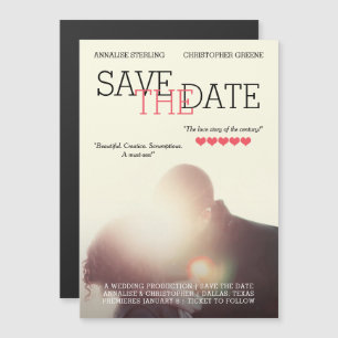 Film Poster Spara datum Magnetisk Inbjudningskort