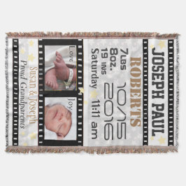 Film Reel för Movie Star Retro Foto ramar Filt