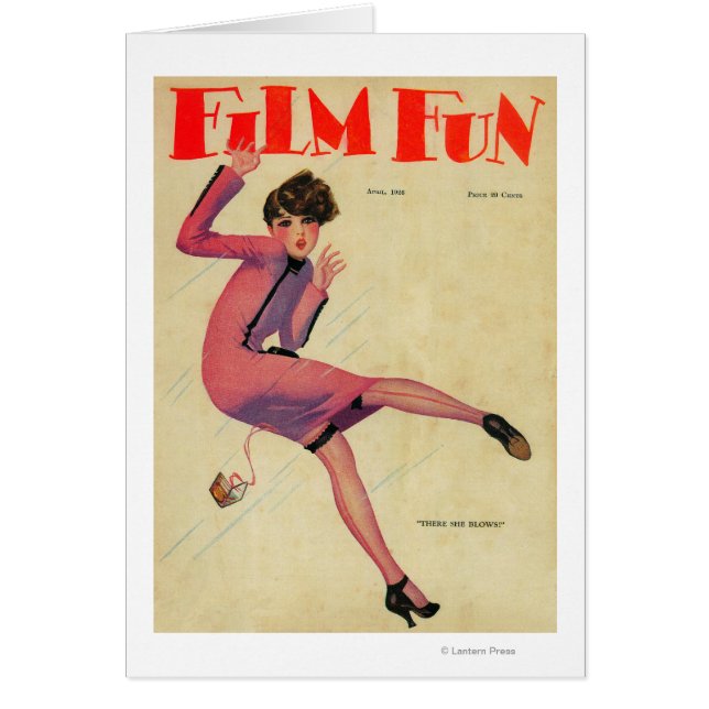 Film Roligt Magazine Cover Hälsningskort (Framsidan)