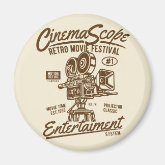 Film Scope Classic Retro Hollywood Camera Rörelse Magnet