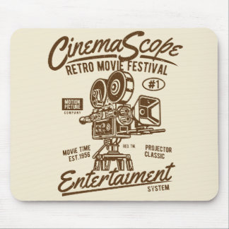 Film Scope Classic Retro Hollywood Camera Rörelse Musmatta