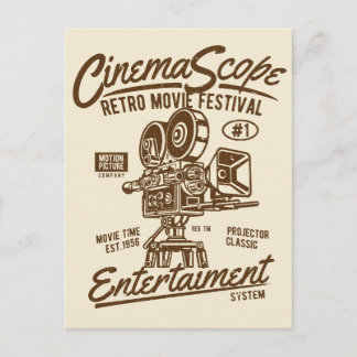 Film Scope Classic Retro Hollywood Camera Rörelse Vykort