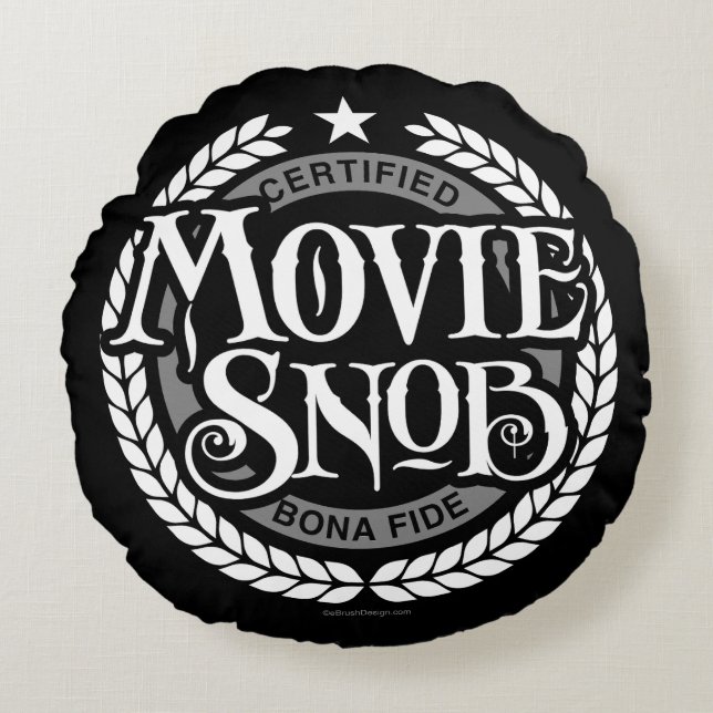 Film Snob - lustig film älskare Rund Kudde (Framsidan)