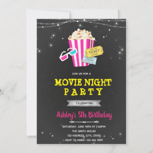 Film under stjärnorna party inbjudningar