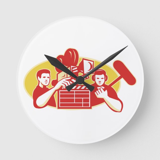 Filma clapperen Soundman för direktörfilmkameran Rund Klocka (Framsida)