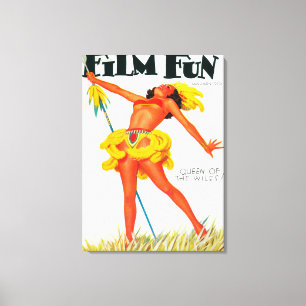 Filma den roliga tidskriften täcker 6 canvastryck