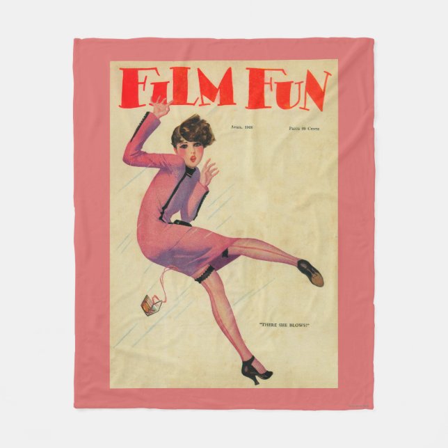 Filma den roliga tidskriften täcker fleecefilt (Framsidan)