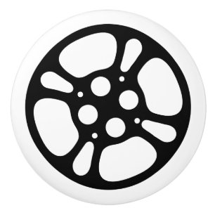 Filma den svartvita rullen knopp