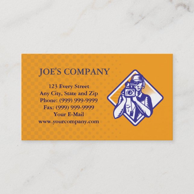 Filma den videopd Cameramanvisitkorten för Visitkort (Framsida)