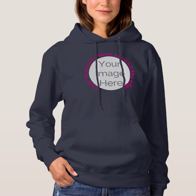 filma din bild här, anpassningsbar av fototext t shirt (Framsida)