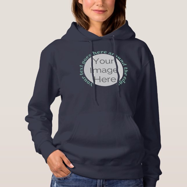 filma din bild här, anpassningsbar av fototext t shirt (Framsida)
