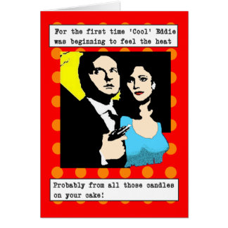 Filma Noir: Eddie (popkonst) Hälsningskort