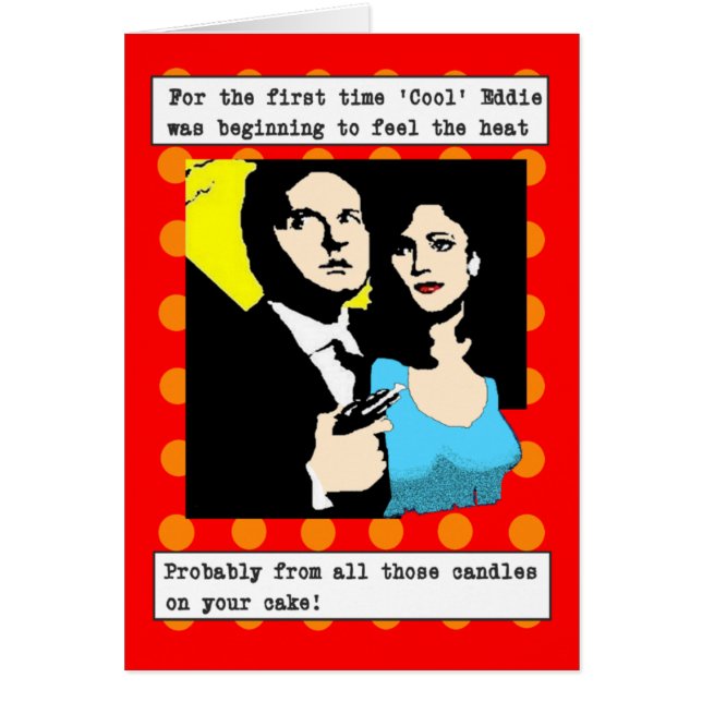 Filma Noir: Eddie (popkonst) Hälsningskort (Framsidan)
