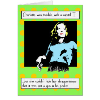 Filma Noir: Flicka med vapnet (popkonst) Hälsningskort