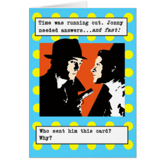 Filma Noir: Jonny (popkonst) Hälsningskort