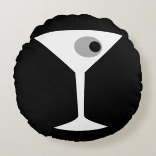 Filma Noir Martini som den Glass rundan kudder Rund Kudde