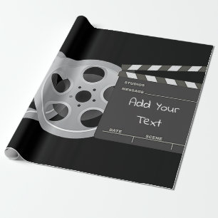 Filma rullen, Clapperboard som slår in papper Presentpapper