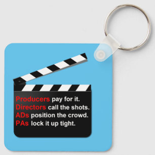 Filmbesättning producerar en underbar film nyckelring