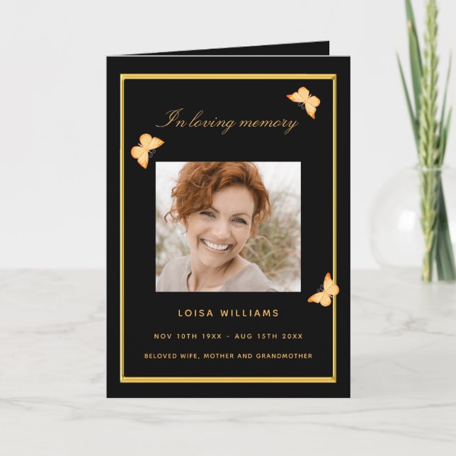 Filmbildsprogrammet Black guld Tack Kort (Framsida)