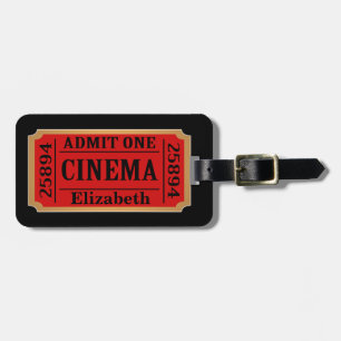 Filmbiljetten stöter & namnger bagagebricka