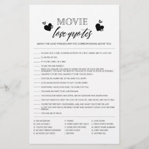 Filmcitat för kärlek duschspel flyer
