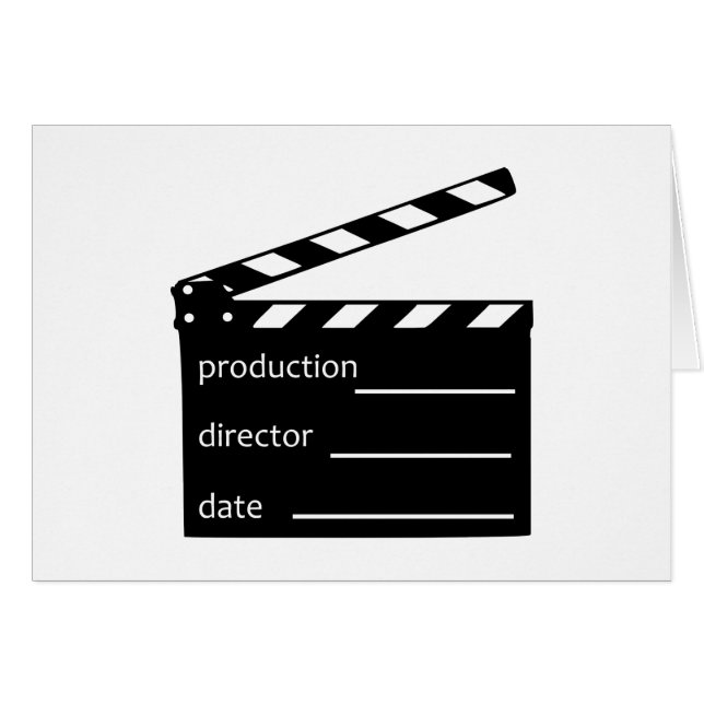 Filmclapper Hälsningskort (Framsidan Horizontal)