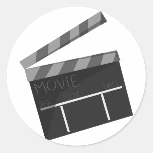 FilmClapper Runt Klistermärke