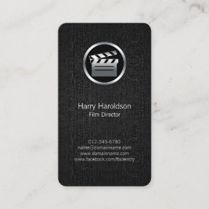 FilmDirector Clapperboard BlackGrunge BusinessCard Visitkort