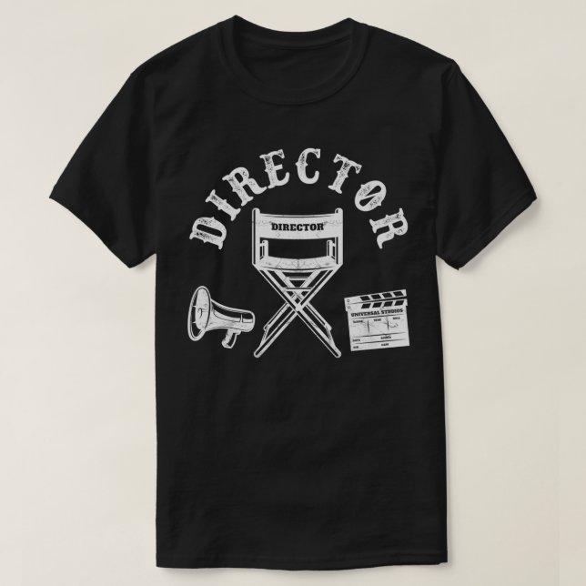 Filmdirektör Filmmaker, direktör för Film Makin T Shirt (Design framsida)