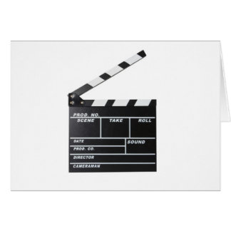 filmen filmar clapperboard hälsningskort