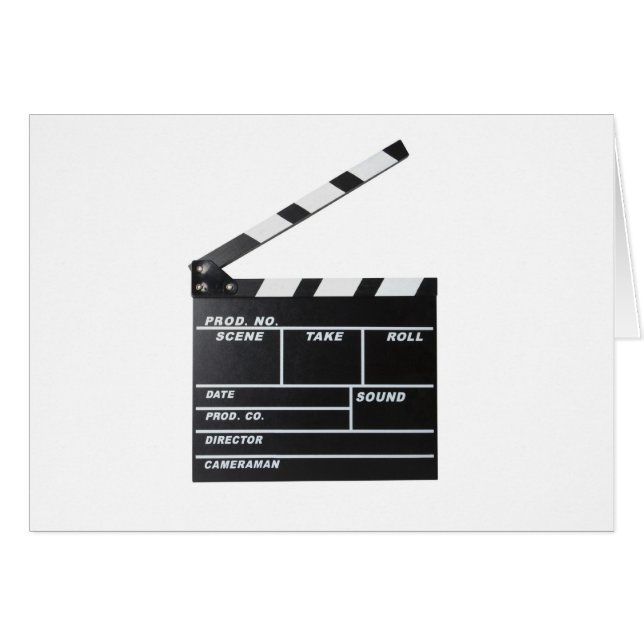 filmen filmar clapperboard hälsningskort (Framsidan Horizontal)