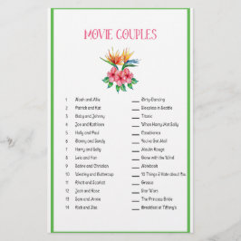 Filmen kopplar ihop att matcha modigt tropiskt brevpapper