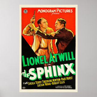 Filmen Sphinx - Vintage 1933 poster