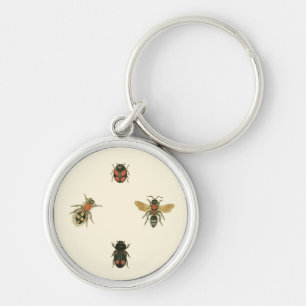 Filmer och Beetles efter Vision Studio Rund Silverfärgad Nyckelring