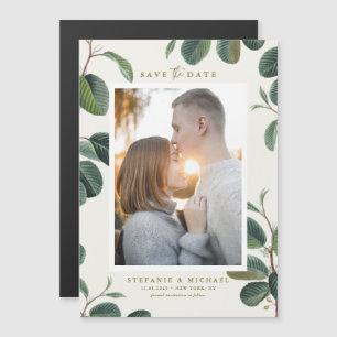 Filmfärgsfilter Löv Botaniskt foto Spara datum Magnetisk Inbjudningskort